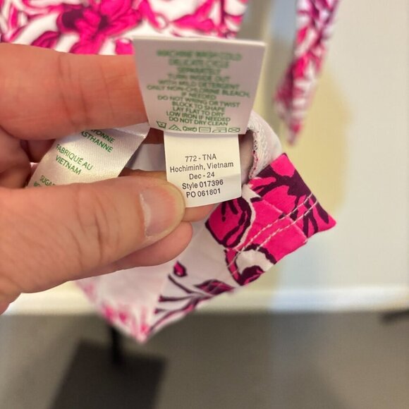 Lilly Pulitzer Anne Skirted Romper Dress Elderflower Blossom Pink Floral - Picture 15 of 16